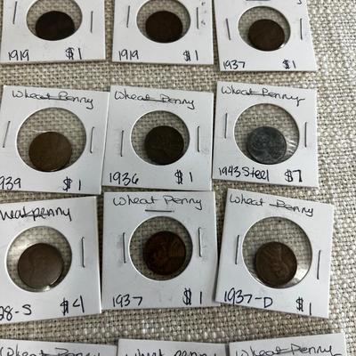 Collection of Wheat Pennies (28) 