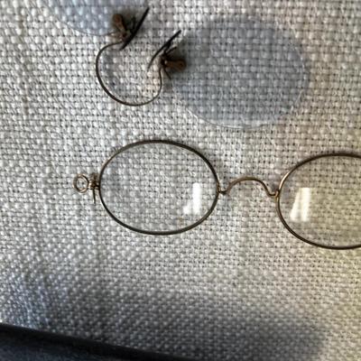 Antique Eye Glasses with Case 