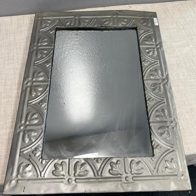 Old Ceiling Tin Framed Mirror