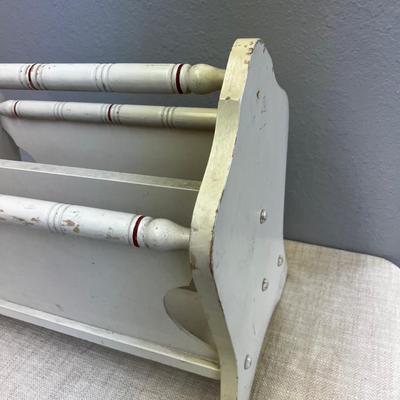Magazine Rack with Chippy Paint 