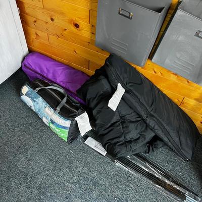 Tent, Poles, and Sleeping Bag 