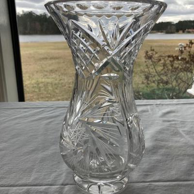 Vintage Crystal Vase â€œBâ€
