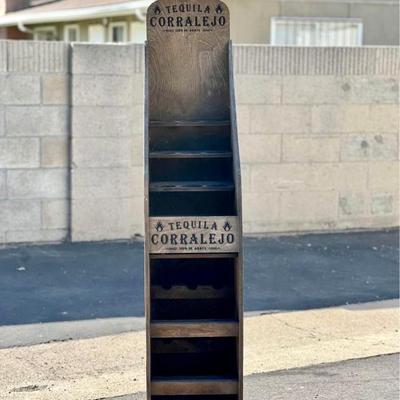 Corralejo Tequila Wooden Display for Bottles and Glasses