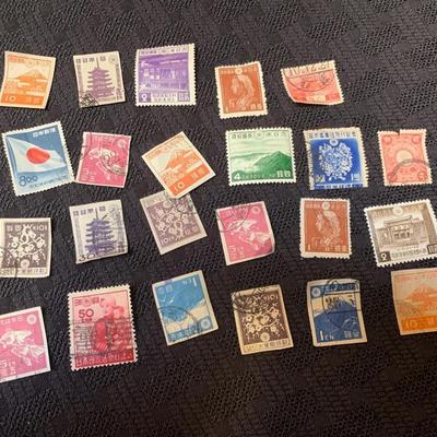 Vintage Japanese Postage Stamps