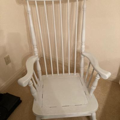Painted wood vintage rocking chair