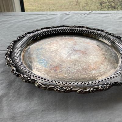 Vintage silver plate serving tray