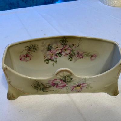 Vintage Hand painted bone china letter holder