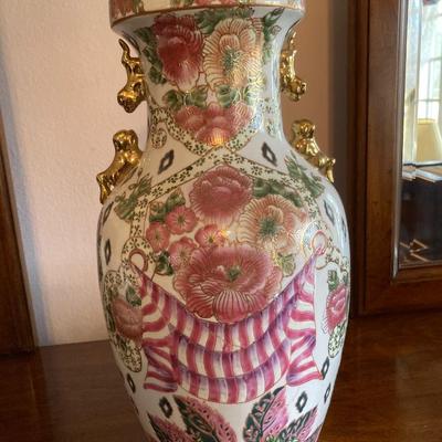 Tall vintage oriental vase