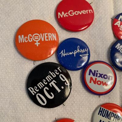 Vintage Political Pinback Buttons Lot