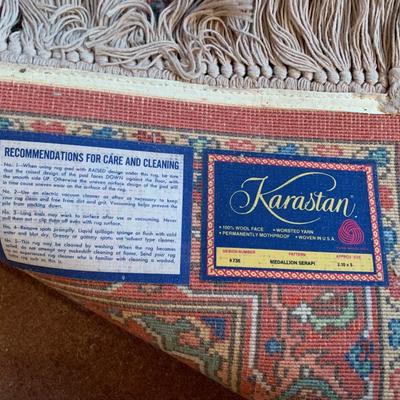 Clean Karastan 3 x 5 Medallion Serapi Wool Oriental Rug