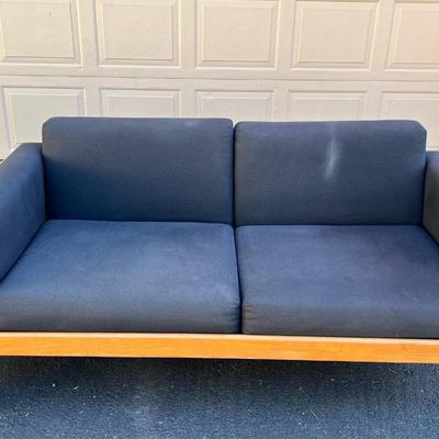 Vintage MCM Couch Pair Danish Teak Style Mid Century Modern