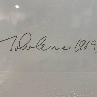 John Lennon You Are Here 1969 Framed Serigraph Signed