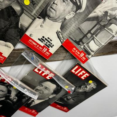 MOSTLY LIFE 1940's Magazines - A wall Full 