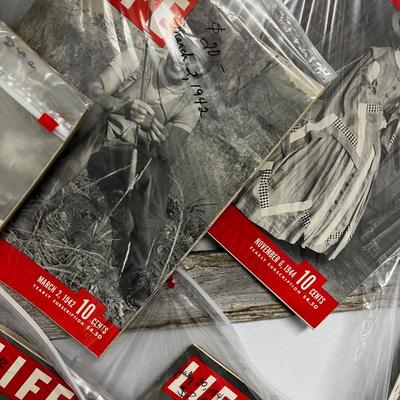 MOSTLY LIFE 1940's Magazines - A wall Full 