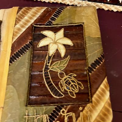 Batik Matt Wall Hanging and Natural Fiber Scrap Book 