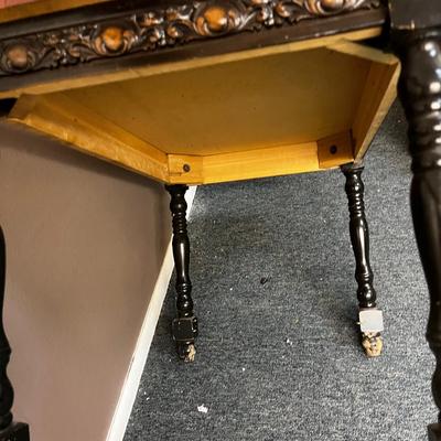 Funky End Table Black Brown 