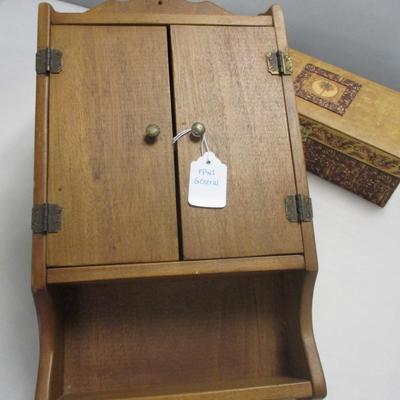 Household Accessories Vintage Handmade Wood Shelf Stationary Set