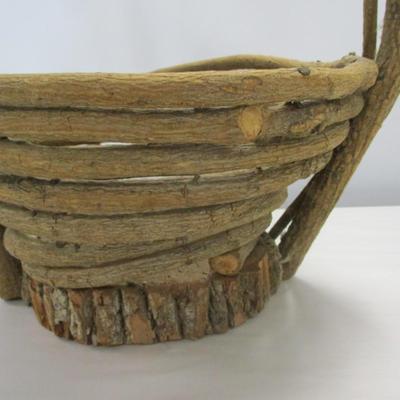 Vintage Handmade Grapevine Basket