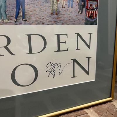 Covent Garden London Print Large Signed Christopher Rogers 1990 Framed Matted