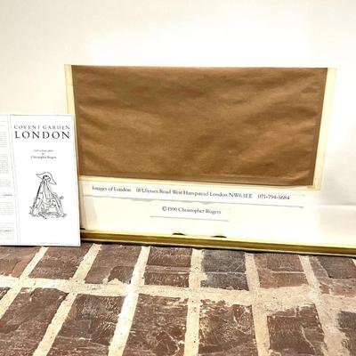 Covent Garden London Print Large Signed Christopher Rogers 1990 Framed Matted