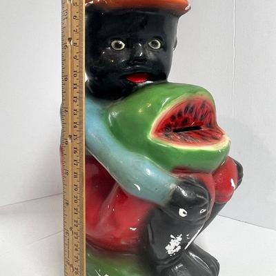 Black Americana Chalk Ware Bank