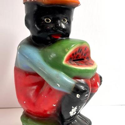 Black Americana Chalk Ware Bank