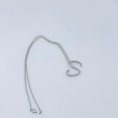 Sterling (925) ~ S Necklace ~ 16â€ Sterling (925) Chain