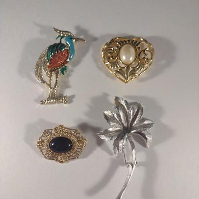 Collection of Vintage Brooch Pins includes Coro (#49)