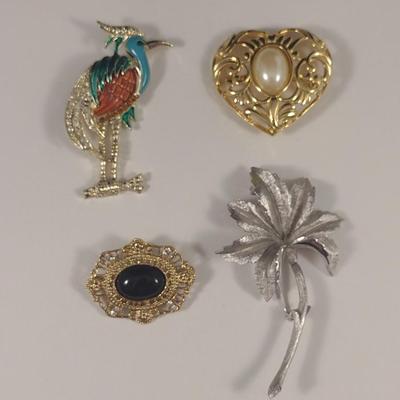 Collection of Vintage Brooch Pins includes Coro (#49)