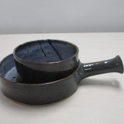 Handmade Art Potter Soup/Cracker Dish