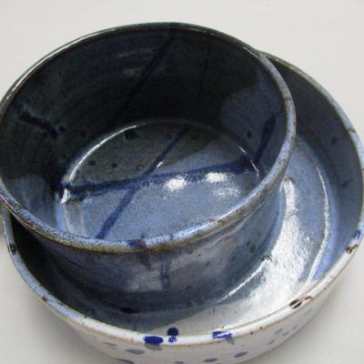 Handmade Art Potter Soup/Cracker Dish