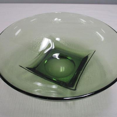 Vintage Hazel Atlas Avocado Green Pebblestone Glass Bowl