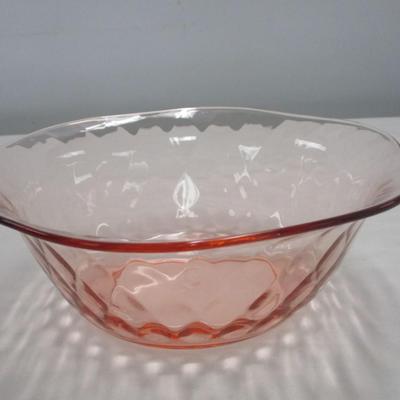 Vintage Heisey Yeoman Pink Bowl Marked