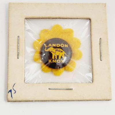 1936 LANDON KNOX ELECTION PIN