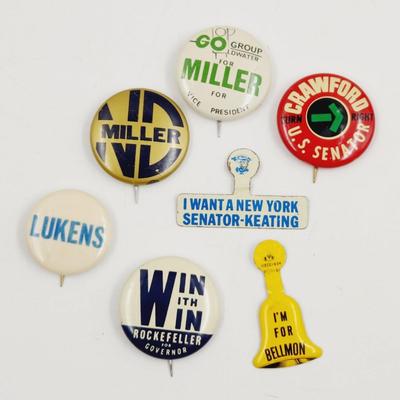 VINTAGE POLITICAL BUTTONS BUNDLE