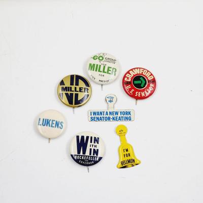 VINTAGE POLITICAL BUTTONS BUNDLE