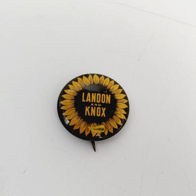 1936 LANDON KNOX GOP PRESIDENTIAL ELECTION PIN