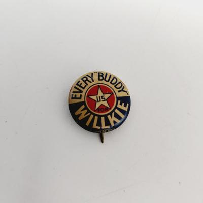 1940 PRESIDENTIAL WILLKIE BUTTON PIN
