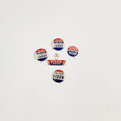 1960s NIXON - LODGE PRESIDENTIAL ELECTION PIN BUNDLE