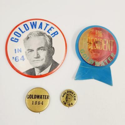 1964 PRESIDENTIAL GOLDWATER COLLECTABLE PIN BUNDLE