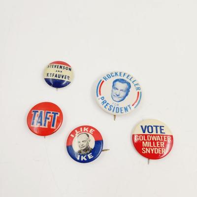 VINTAGE POLITICAL BUTTON / PIN BUNDLE