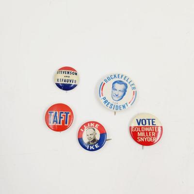 VINTAGE POLITICAL BUTTON / PIN BUNDLE