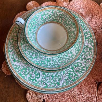 1 - Wedgwood  teacup & saucer and 2 matching dessert plates 