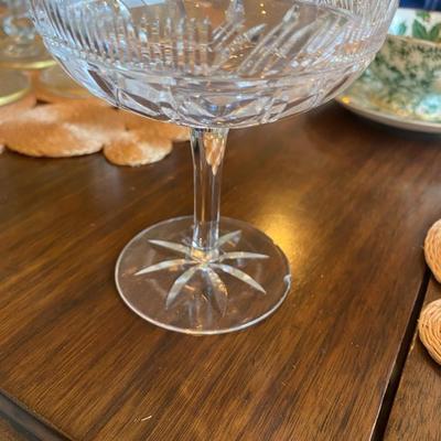 Crystal Champagne Coupes from Bohemia circa 1900 