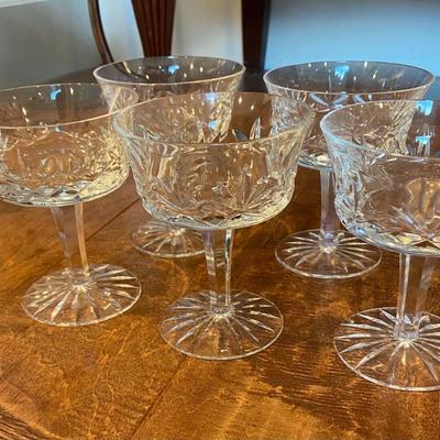  Stemmed Crystal Dessert Goblets  