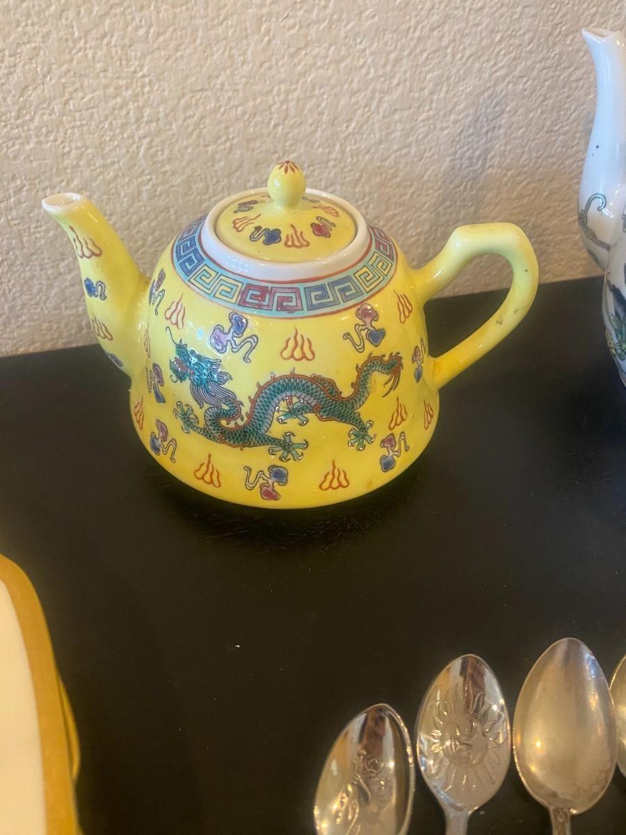 Small Yellow Chinese Teapot