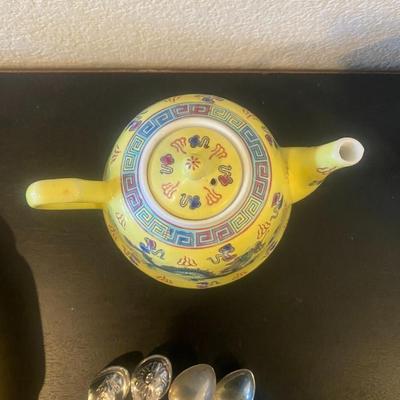 Small Yellow Chinese Teapot