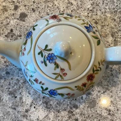 Cordon Blue white teapot millefleur pattern