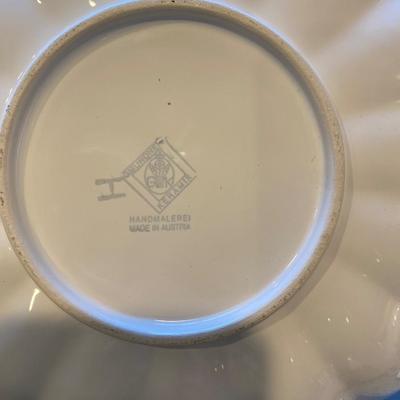 Austrian lattice edge cake plate with matching  bowl