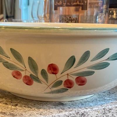 Olive branch design pasta bowl